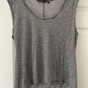 Athleta Black and White Striped Women's Top
